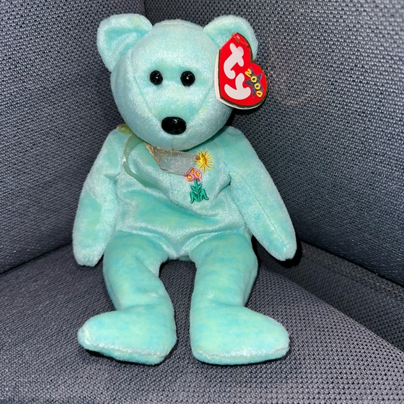 Ty Other - Ty Beanie Baby Ariel Light Teal P.E. Pellets 2000 vintage NWMT Retired New
